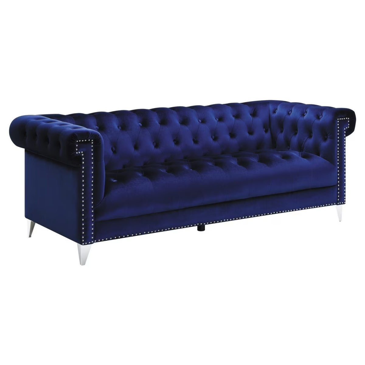Blue Velvet Tuxedo Sofa E492725