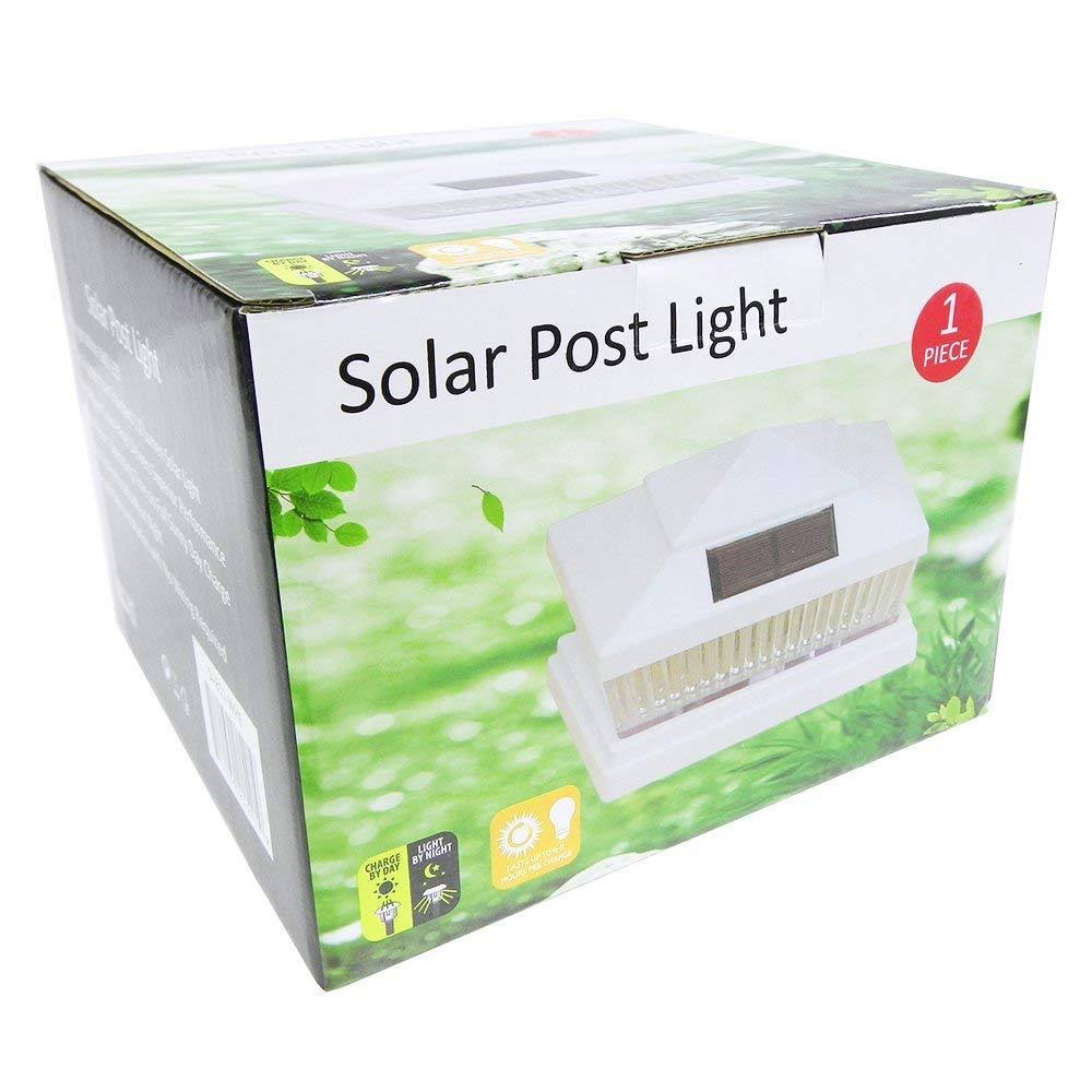 8 Pack Copper White Outdoor Solar Post Cap Light K5073