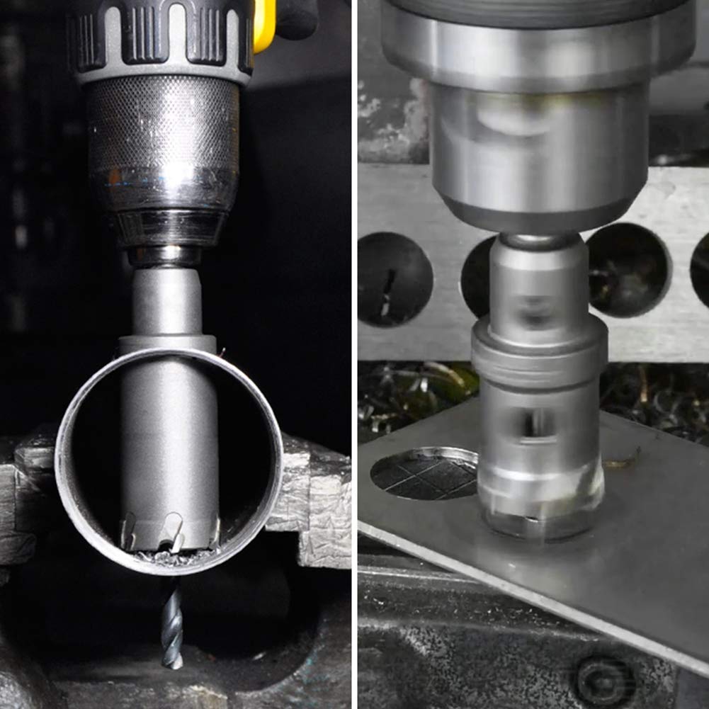 9 PCS Tungsten Carbide Tipped Hole Saw Set with 2 Pilot Drill Bit B319