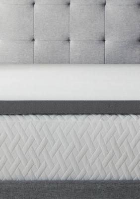 Grey Bamboo Charcoal Memory Foam Topper, California King Y516472