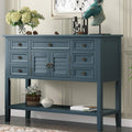 Buffet Table with Cabinet, 7 Storage Drawers and Bottom Shelf M6336