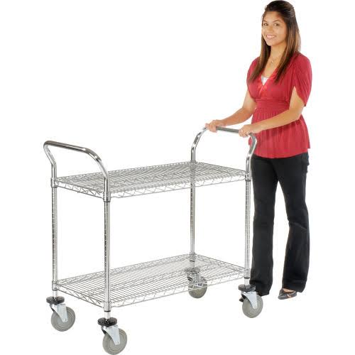 Chrome 2 Shelf Utility Cart B61906