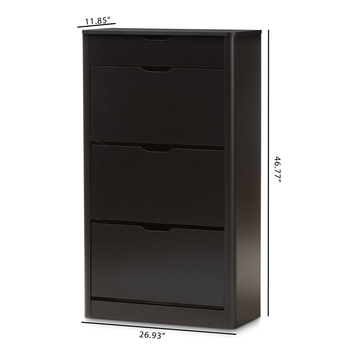 Black Wood Storage Cabinet Q193