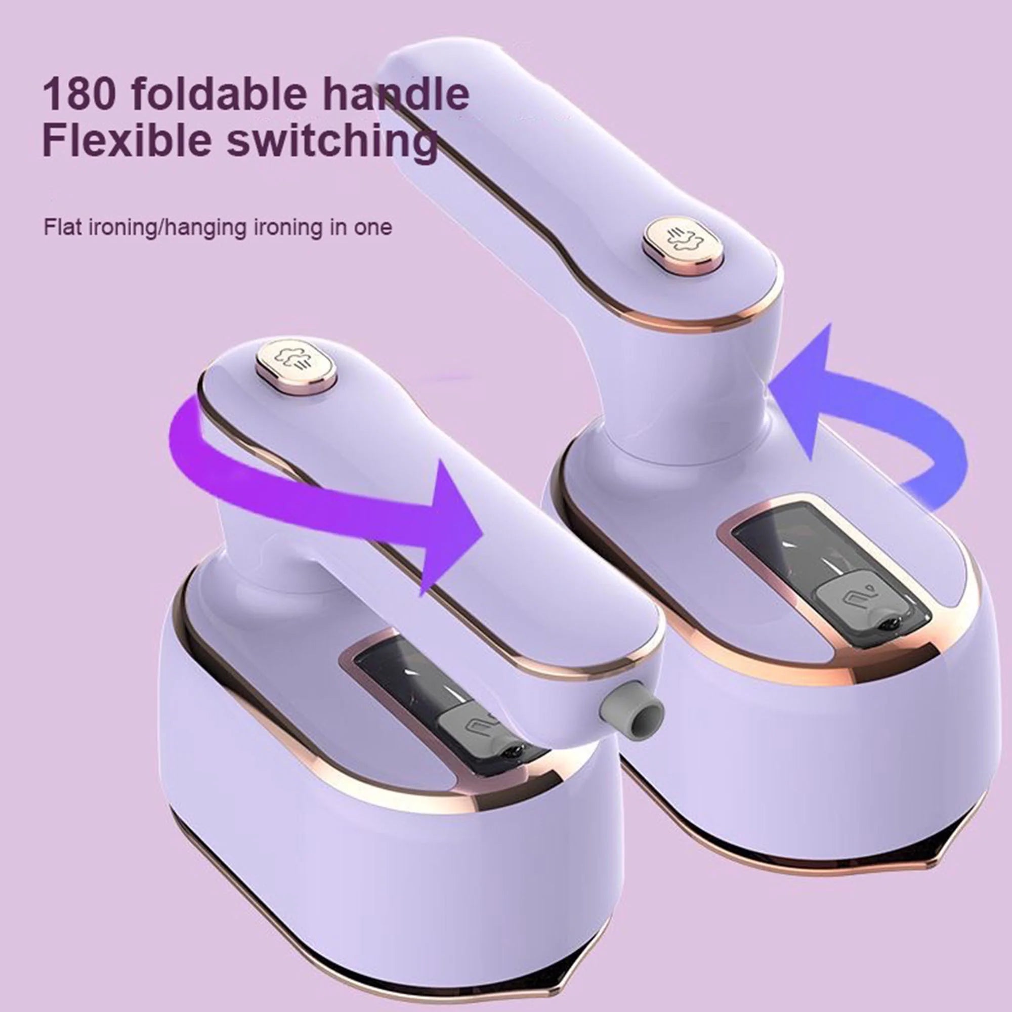 Purple Mini Handheld Travel Steamer Iron for Clothes S777496