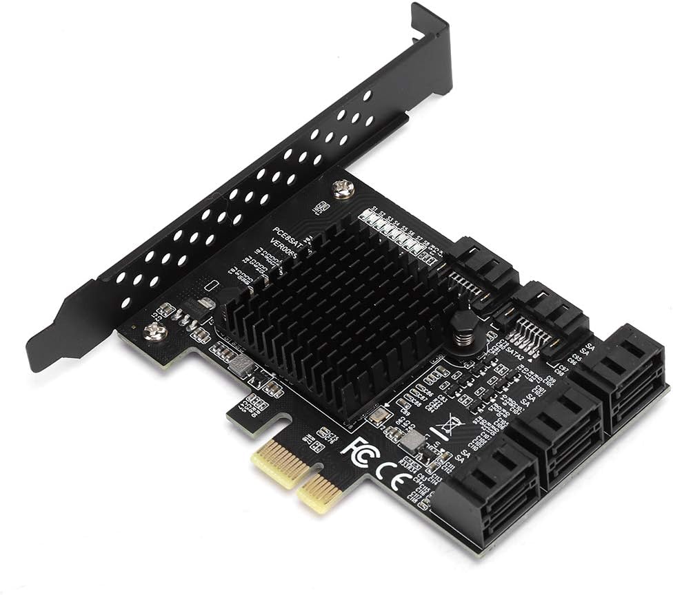 8 Ports PCI-E to SATA 3.0 Expansion Card with Driver Disc W9250