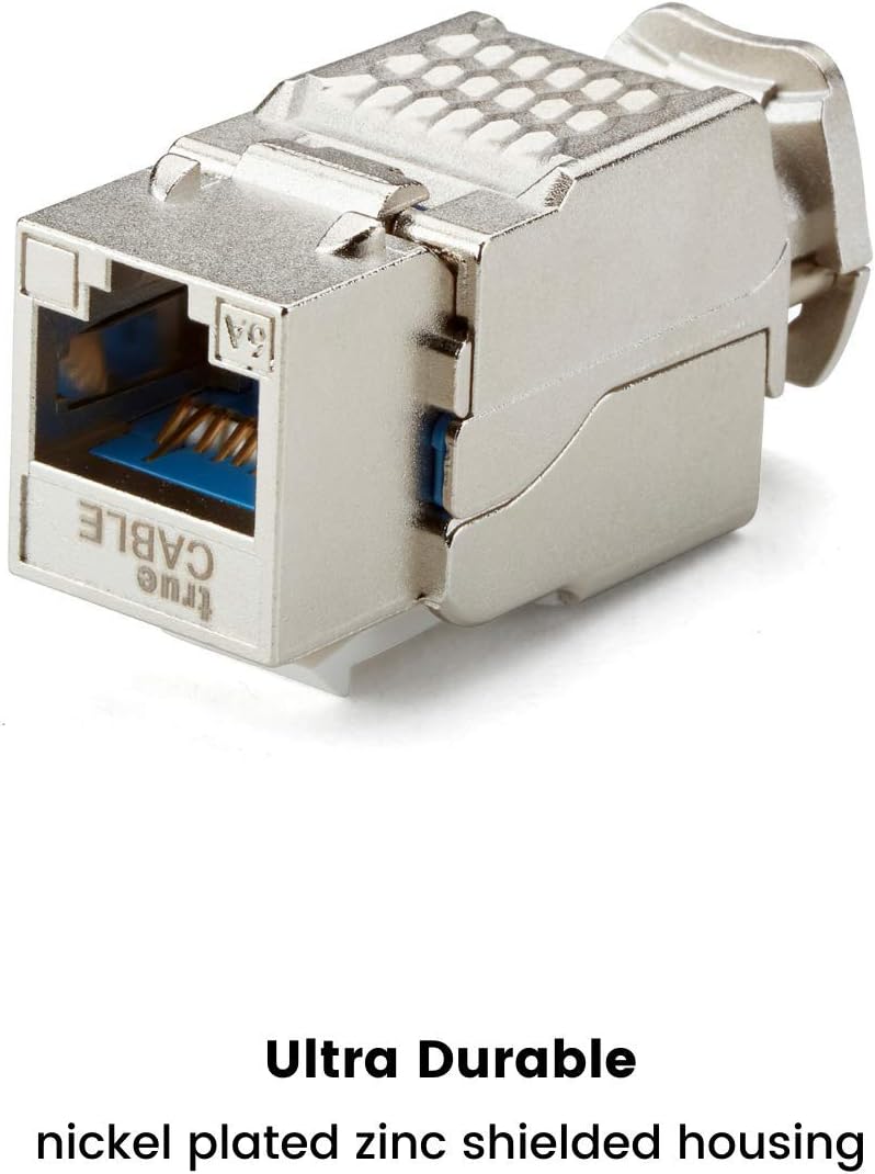 12 Pack Shielded Cat6A Toolless Keystone Jack Y811244