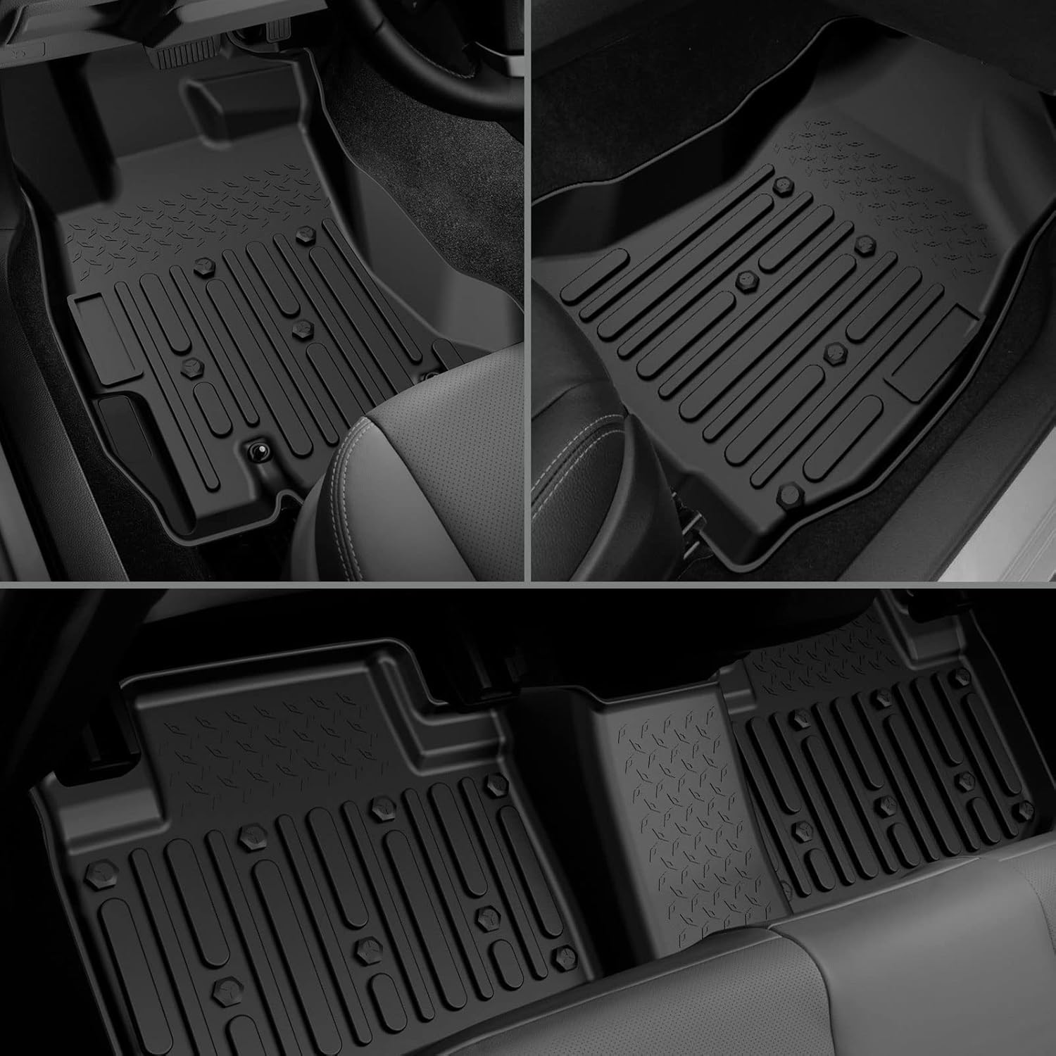 Black TPE Rubber Car Floor Mats K642013