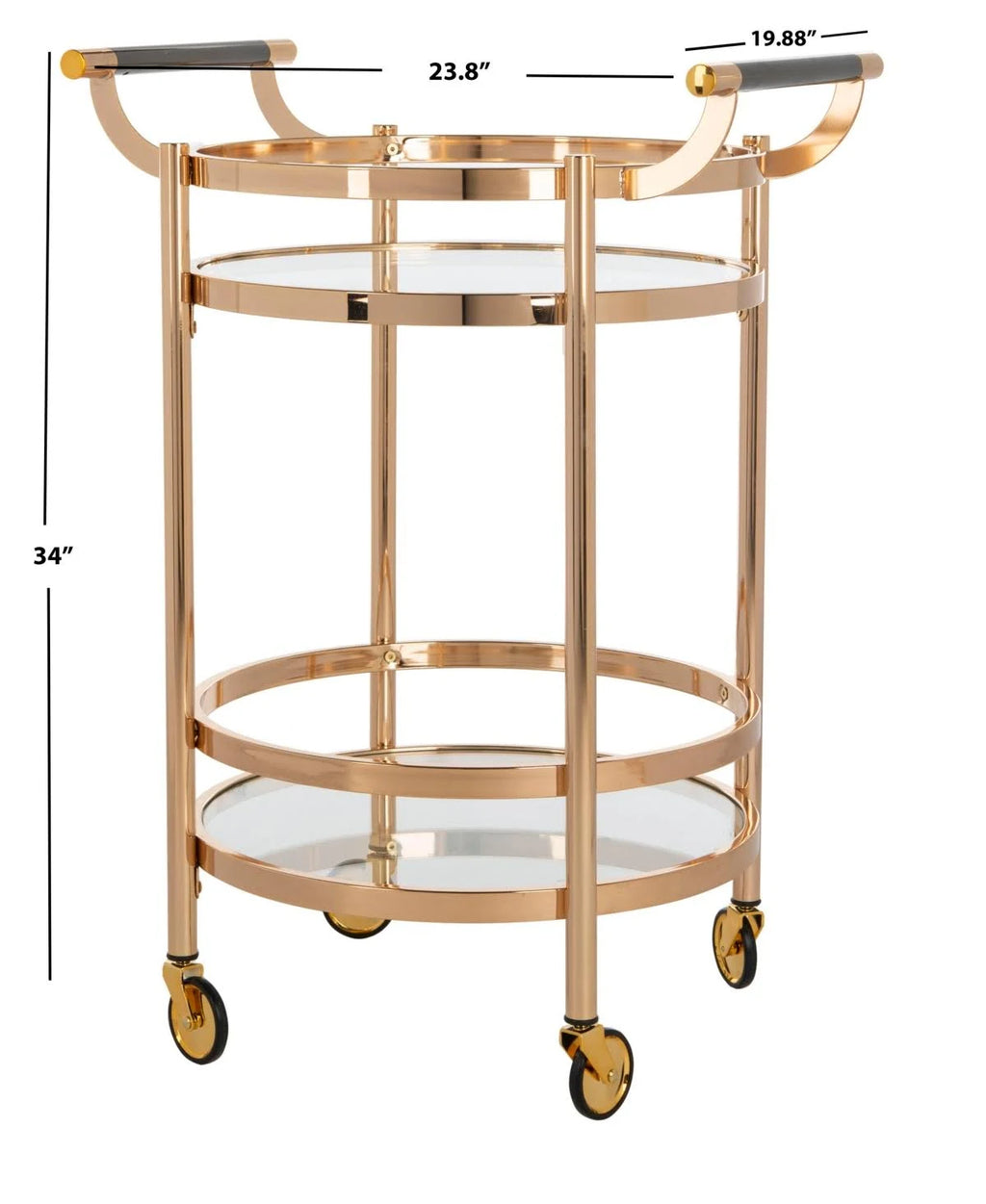 2 Tier Round Bar Cart J77318