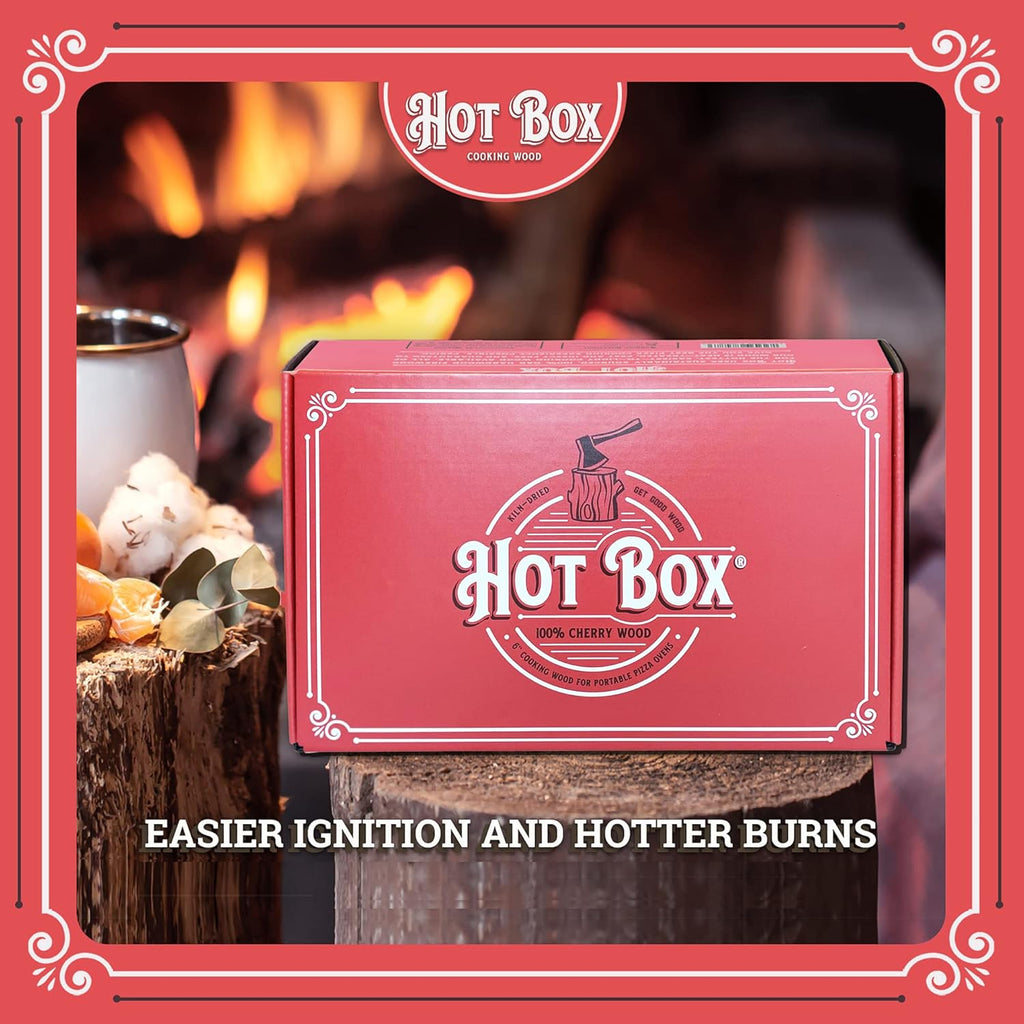Kiln-Dried Cherry Cooking Wood, 6 Inch Mini-Cut Logs, 1 Box (350 Cubic Inches) Pack of 2 R867630