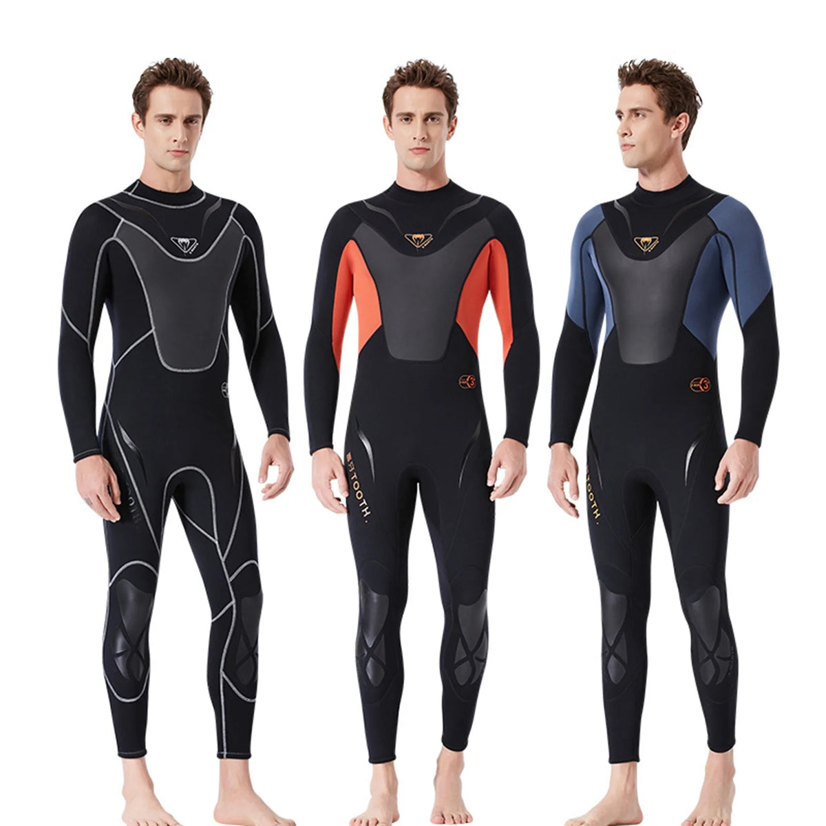 3mm Neoprene Full-body Wetsuit with Back Zipper R116