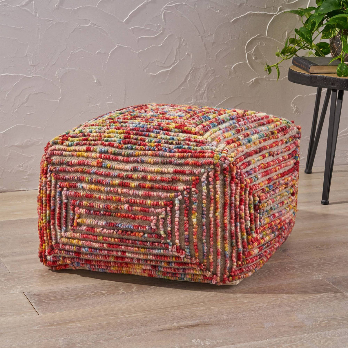 Boho Large Ottoman Pouf H3502