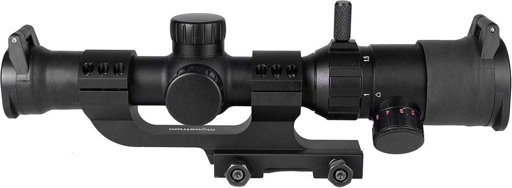 1-4x20 Rifle Scope with Offset Cantilever Mount and Flip Up Lens Covers M62608