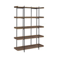 Industrial Aged Walnut and Black Bookcase U30258