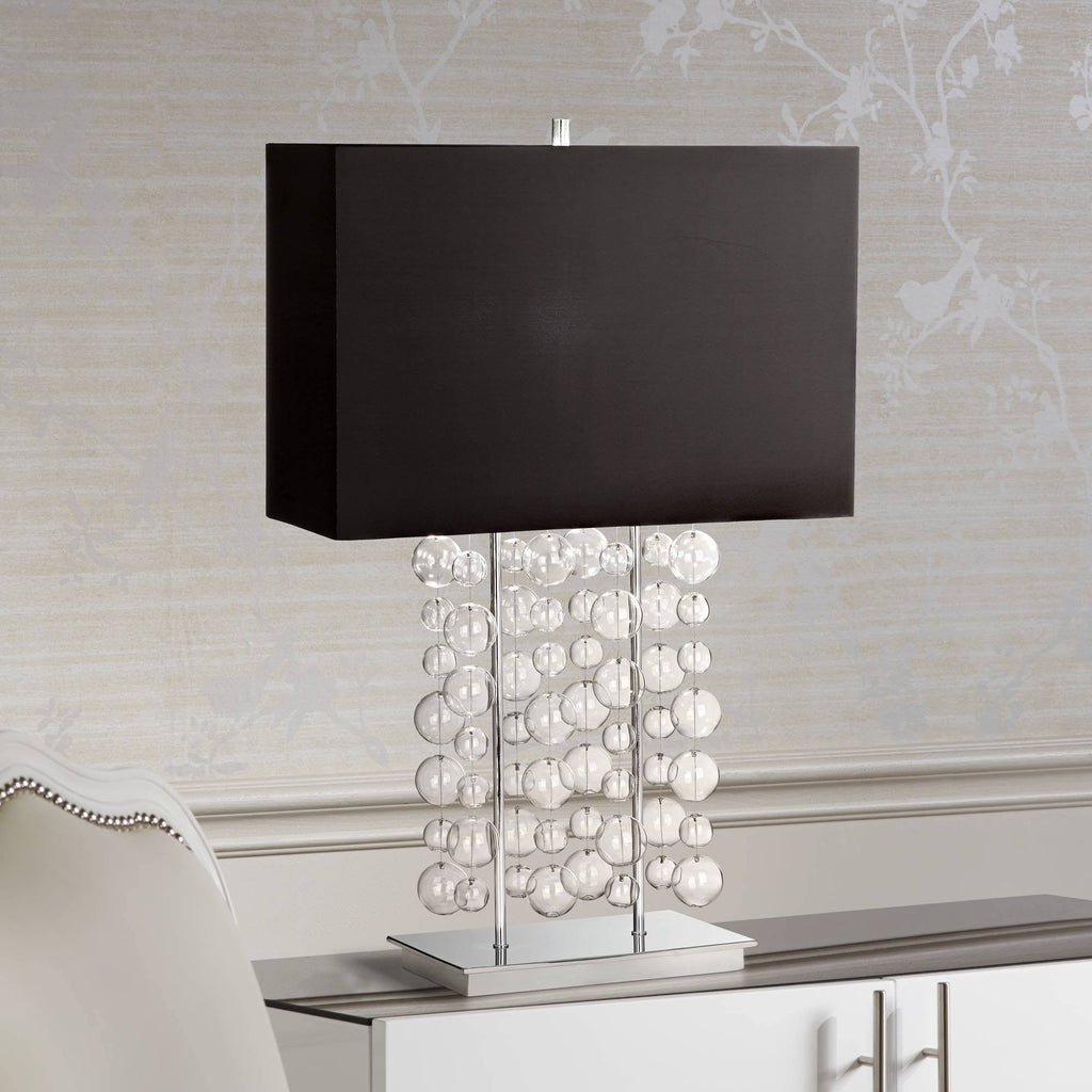 Clear Bubble Cascade Table Lamp S2824