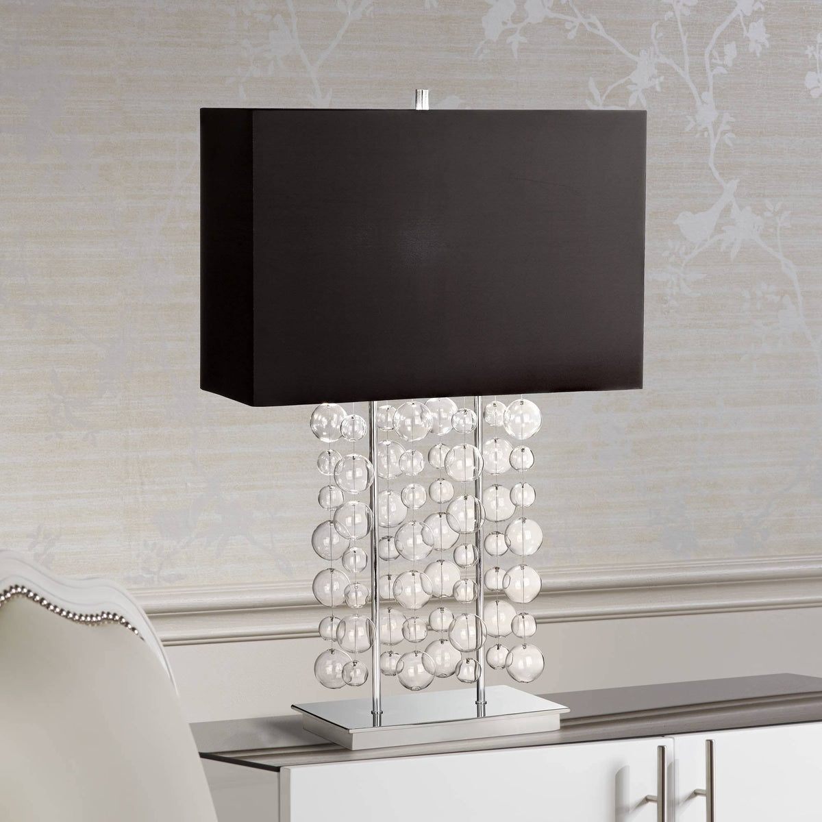 Clear Bubble Cascade Table Lamp S2824