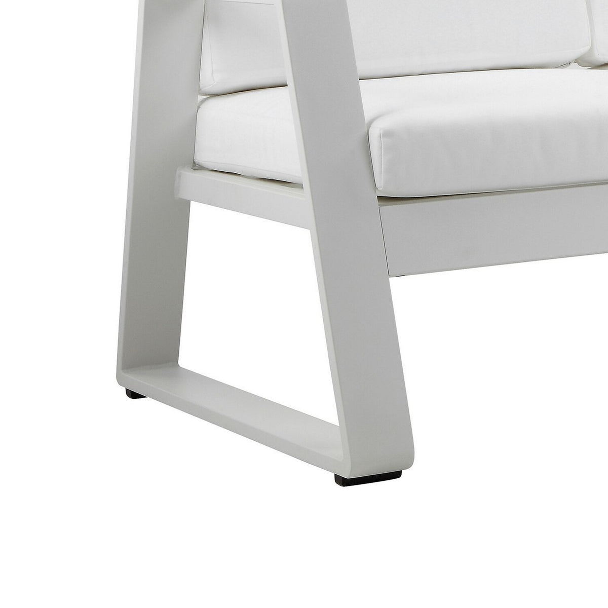 White Aluminum Outdoor Sofa with Fabric Cushions P1453