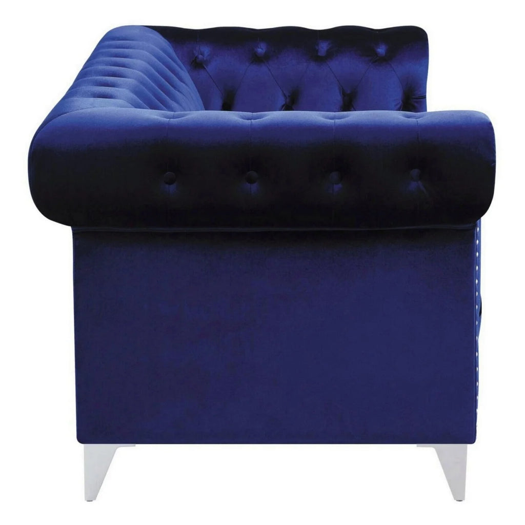 Blue Velvet Tuxedo Sofa E492725