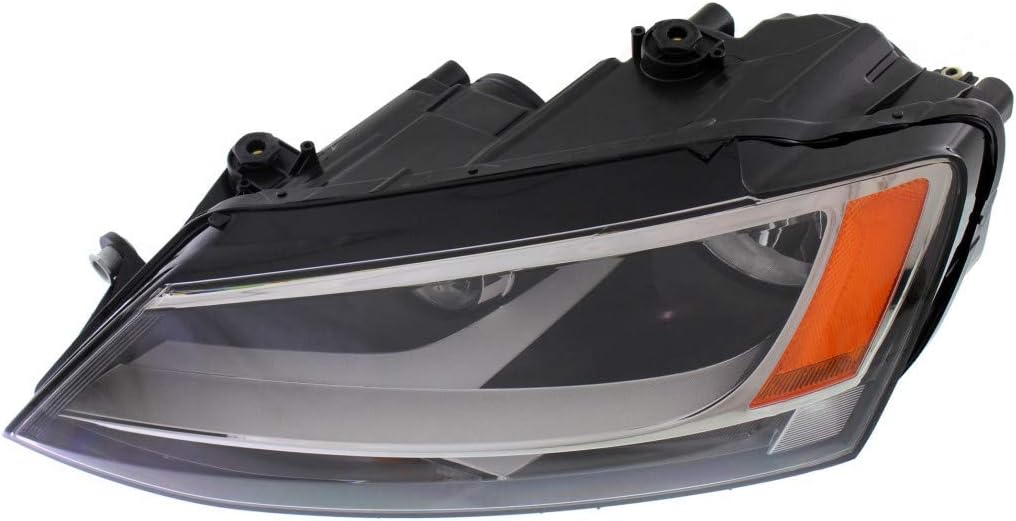 Halogen Headlight Assembly for Volkswagen Jetta Sedan 2011-2014 Driver and Passenger Side Pair T37239