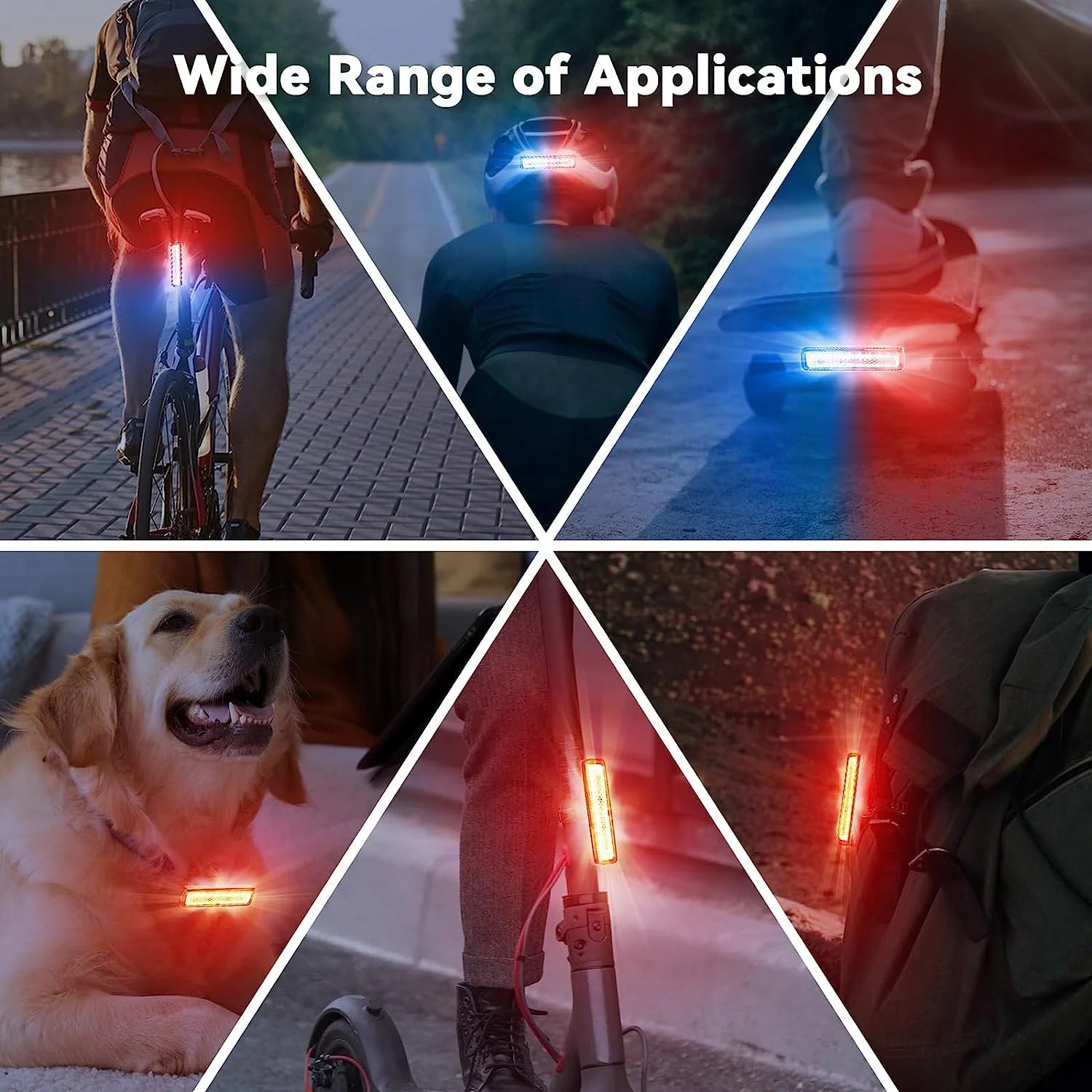 USB-C Rechargeable LED Bicycle Rear Light, Waterproof, 7 Colors 14 Modes E1310