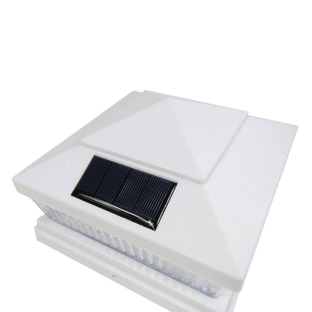 8 Pack Copper White Outdoor Solar Post Cap Light K5073
