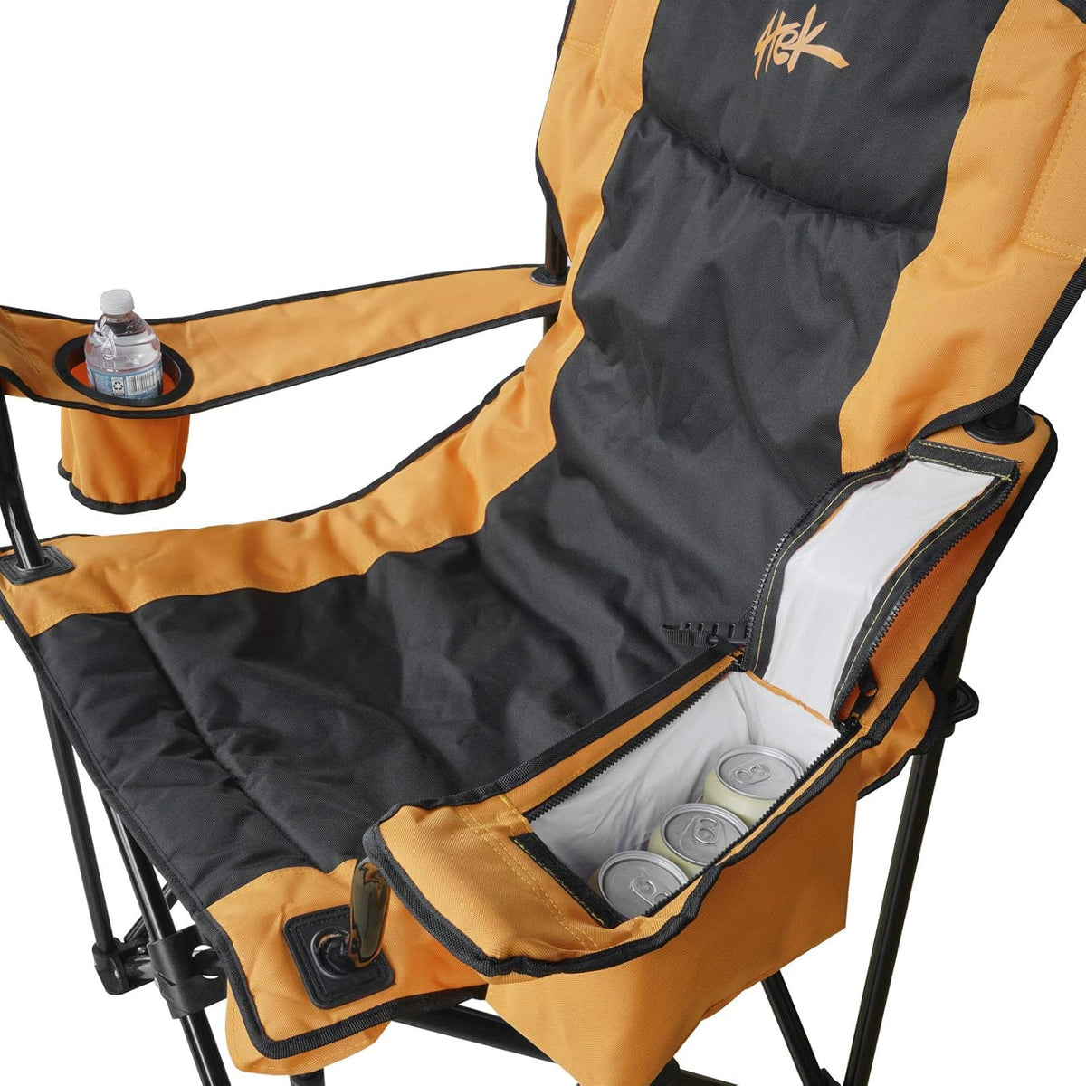 Heated Portable Chair Orange Black M456