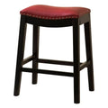 Red Bonded Leather Counter Stool N4953