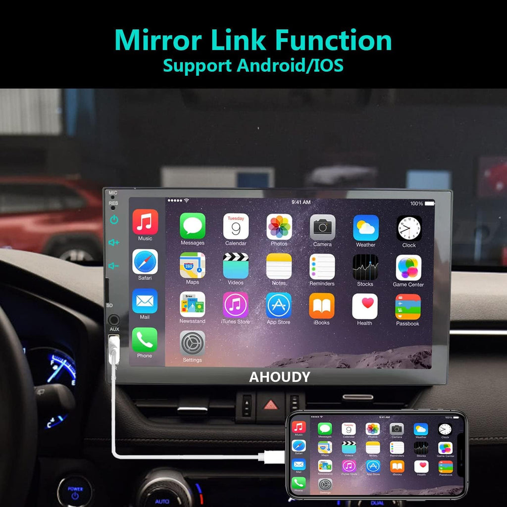 7inch Double Din Touchscreen Car Stereo with Bluetooth X592488