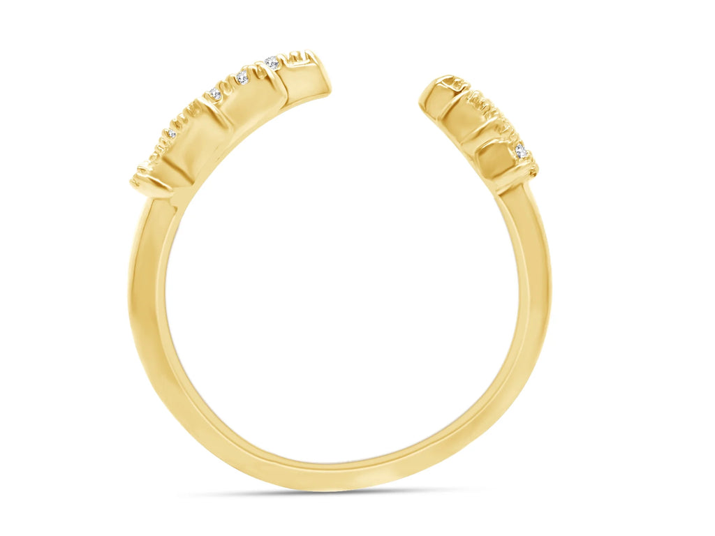 14K Yellow Gold Plated 925 Sterling Silver Diamond Toe Ring B165420