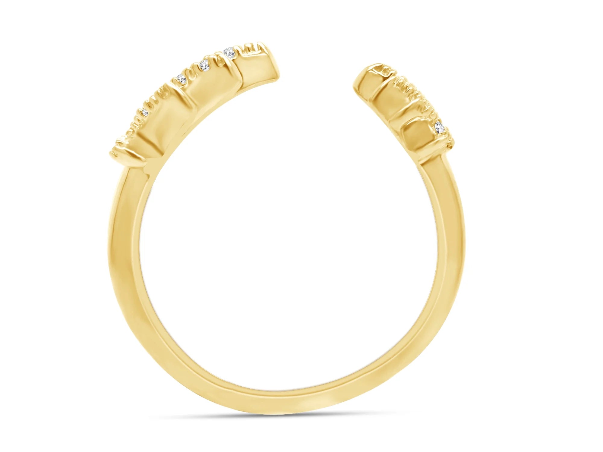 14K Yellow Gold Plated 925 Sterling Silver Diamond Toe Ring B165420