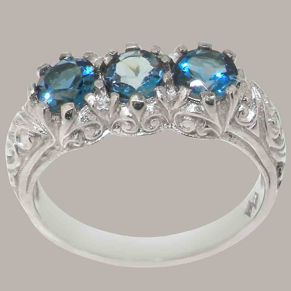 925 Sterling Silver London Blue Topaz Ring X81652