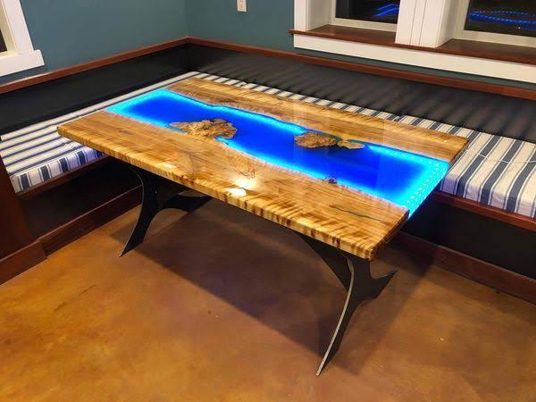 Clear Epoxy Resin for Table Tops, Gloss Coating, Casting ( 2 Gallons ) S169685