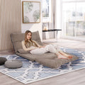 Light Brown Sofa Bed Folding Futon with Two Pillows K655