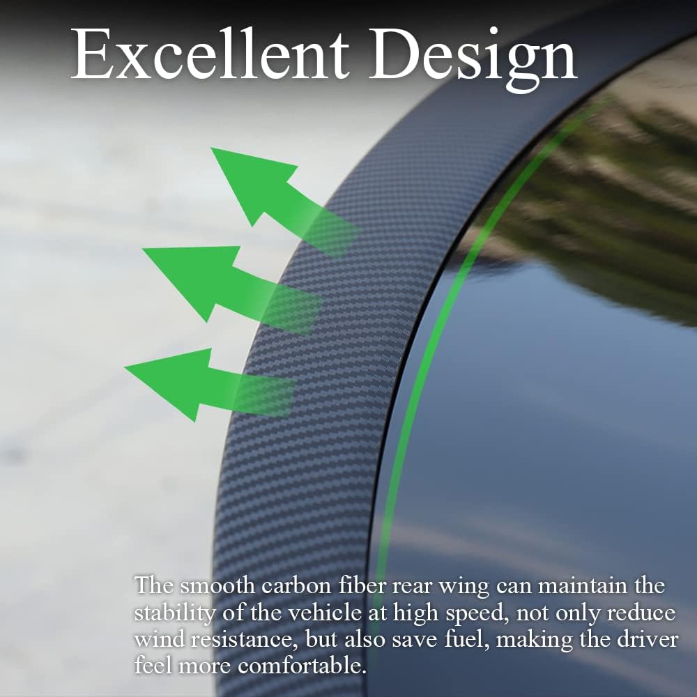Matte Carbon Fiber Rear Trunk Spoiler L23933