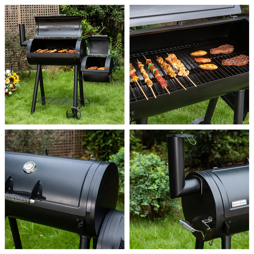 Charcoal Grill with Offset Smoker F88528
