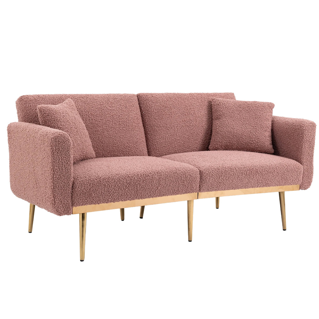 Velvet Sofa with Metal Feet W544