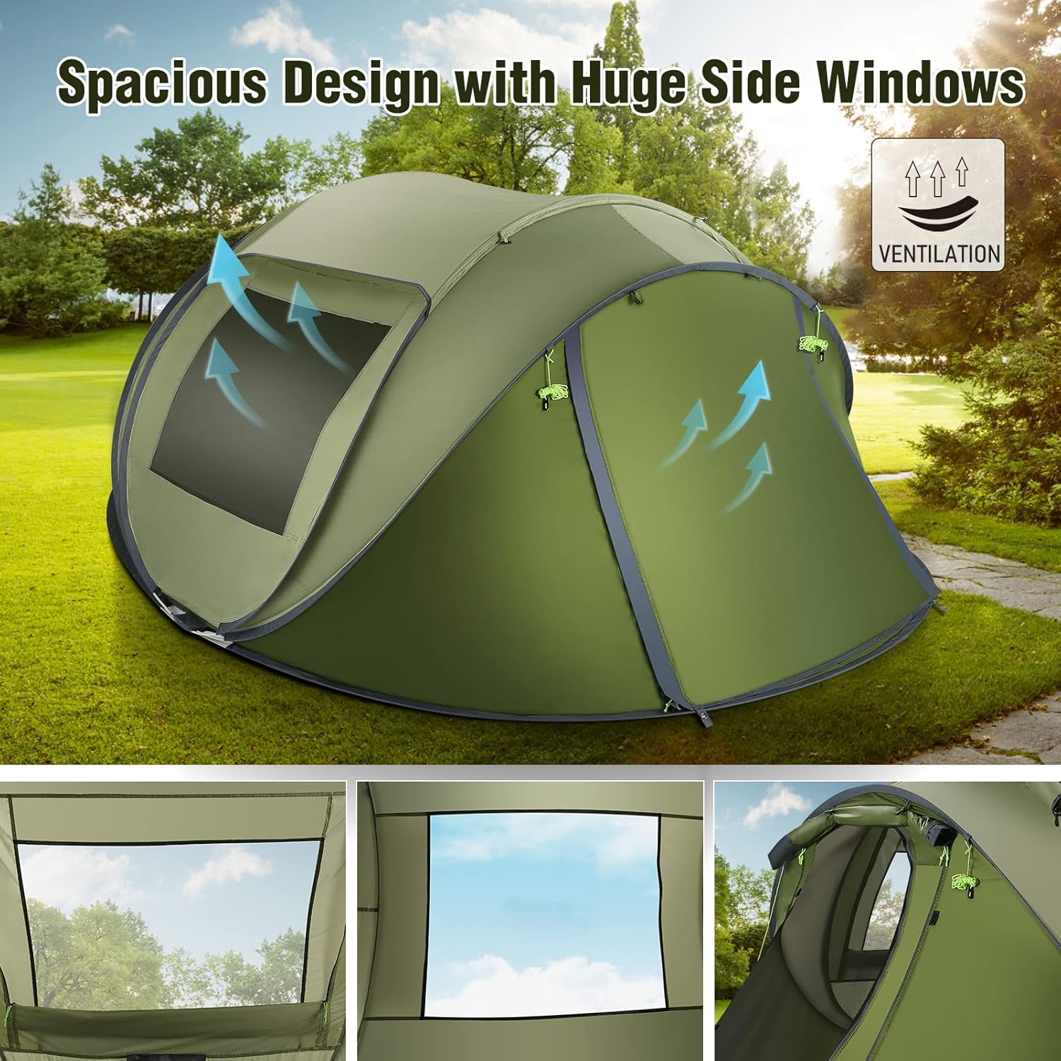 Pop Up Tent 4 Person with Carry Bag P201