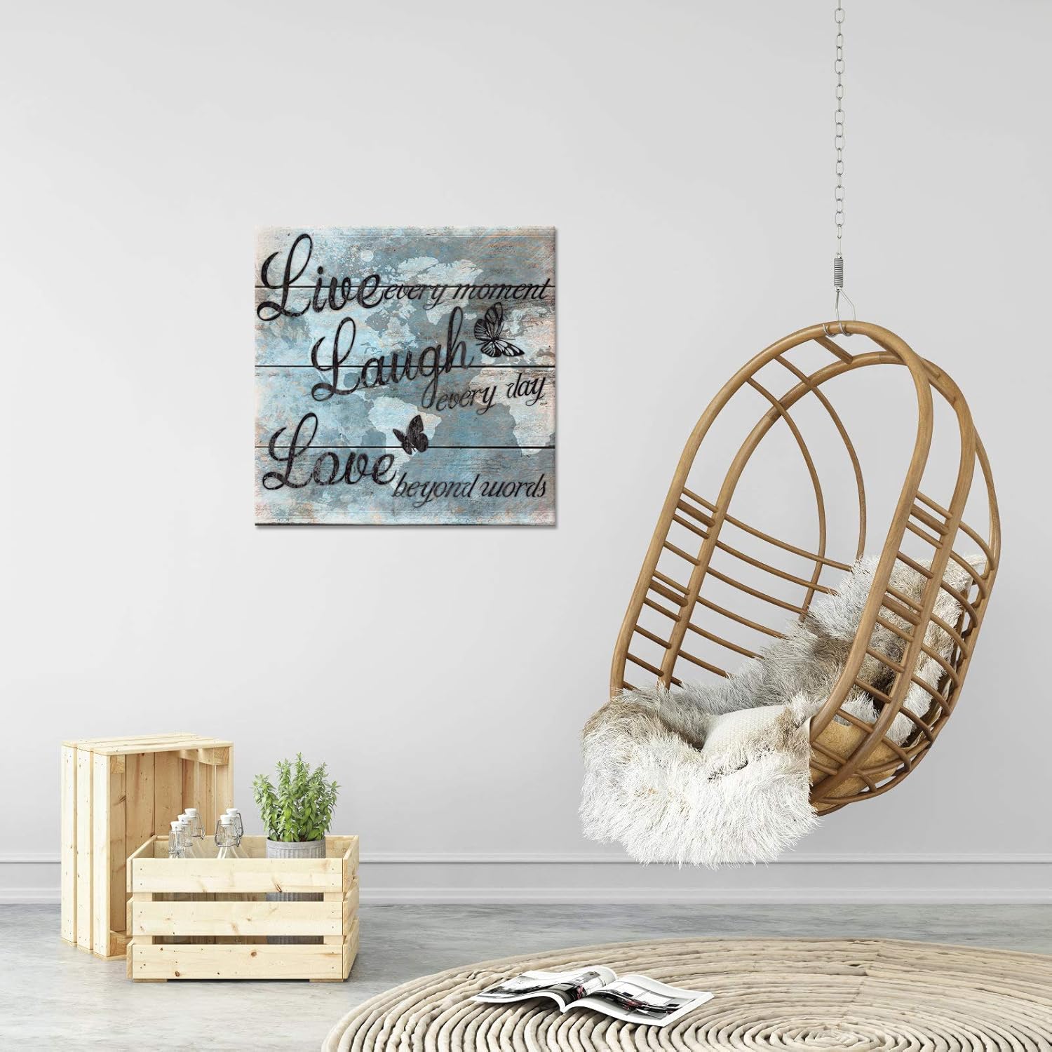 Butterfly Canvas Wall Art 24x24 Y96824