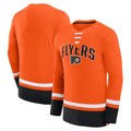 Orange Philadelphia Flyers Back Pass Lace-Up Long Sleeve T-Shirt X463