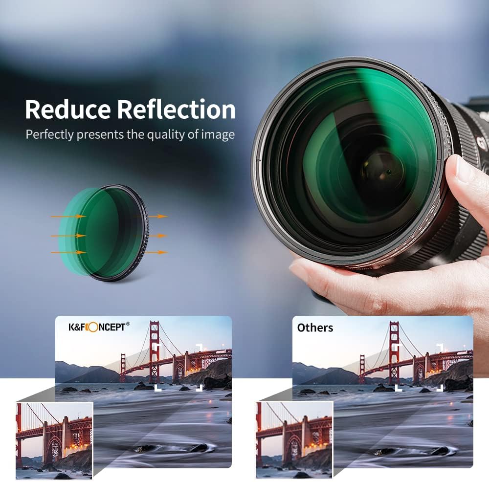 72mm Variable ND3-ND1000 Neutral Density Lens Filter K8198