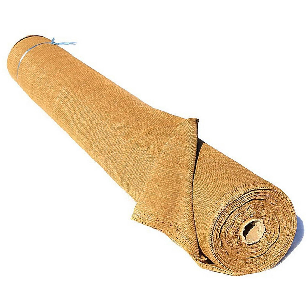 Beige Privacy Fence Netting with Woven Eyelets S859