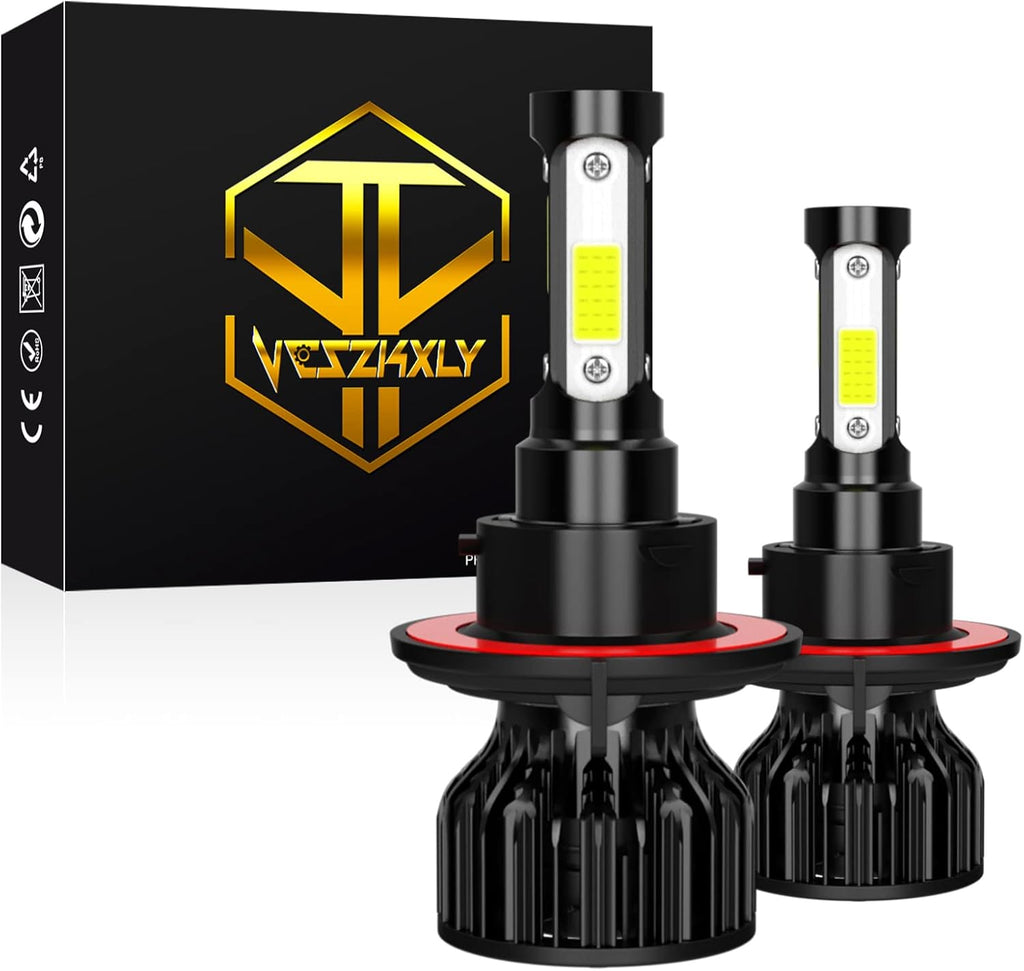 9007/HB5 High Low Beam + 9006/HB4 Fog Light Bulbs, Pack of 4 LED Headlights K502490
