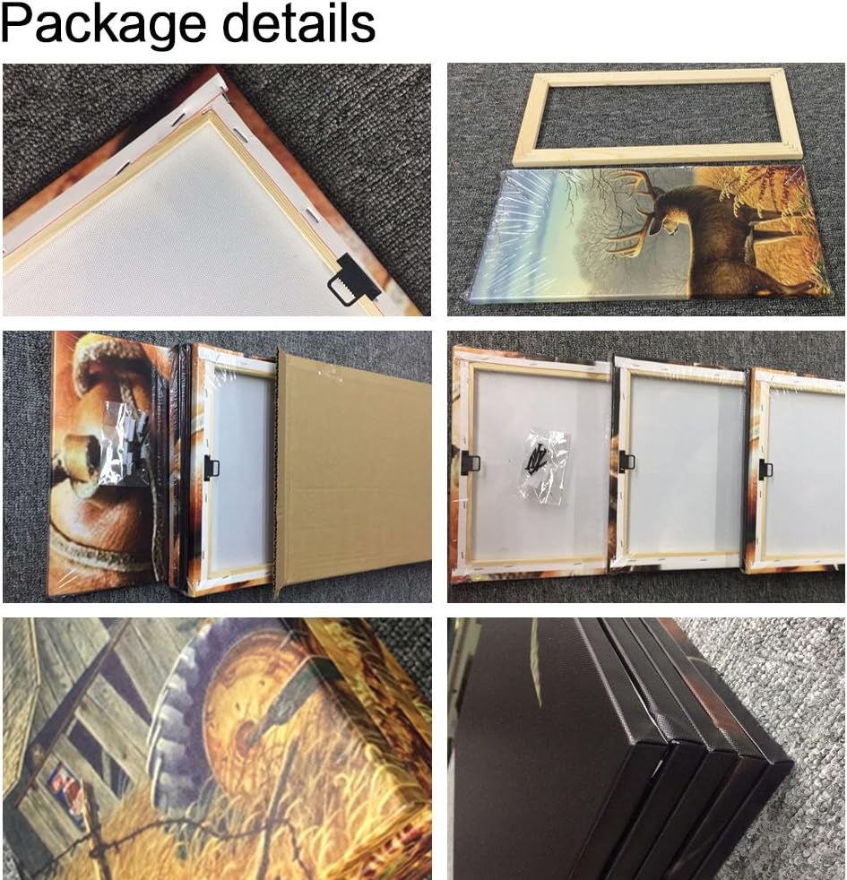 Canvas Wall Art 5 Piece Abstract Pictures Wooden Frame Ready to Hang D662
