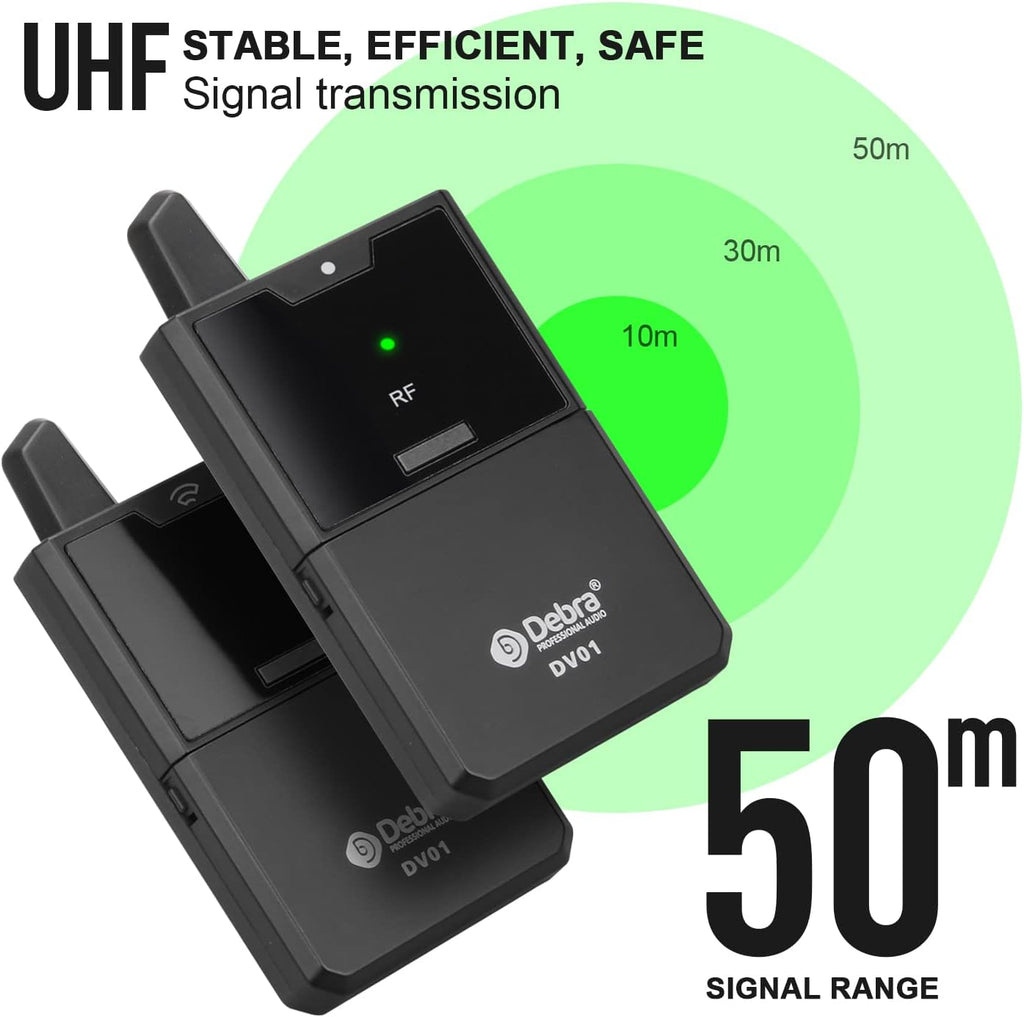 UHF Wireless Lavalier Microphone System with Receiver for Camera R7748