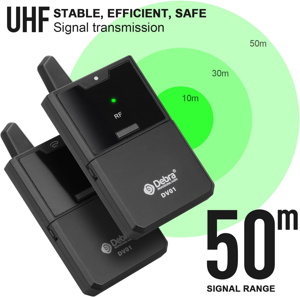 UHF Wireless Lavalier Microphone System with Receiver for Camera R7748