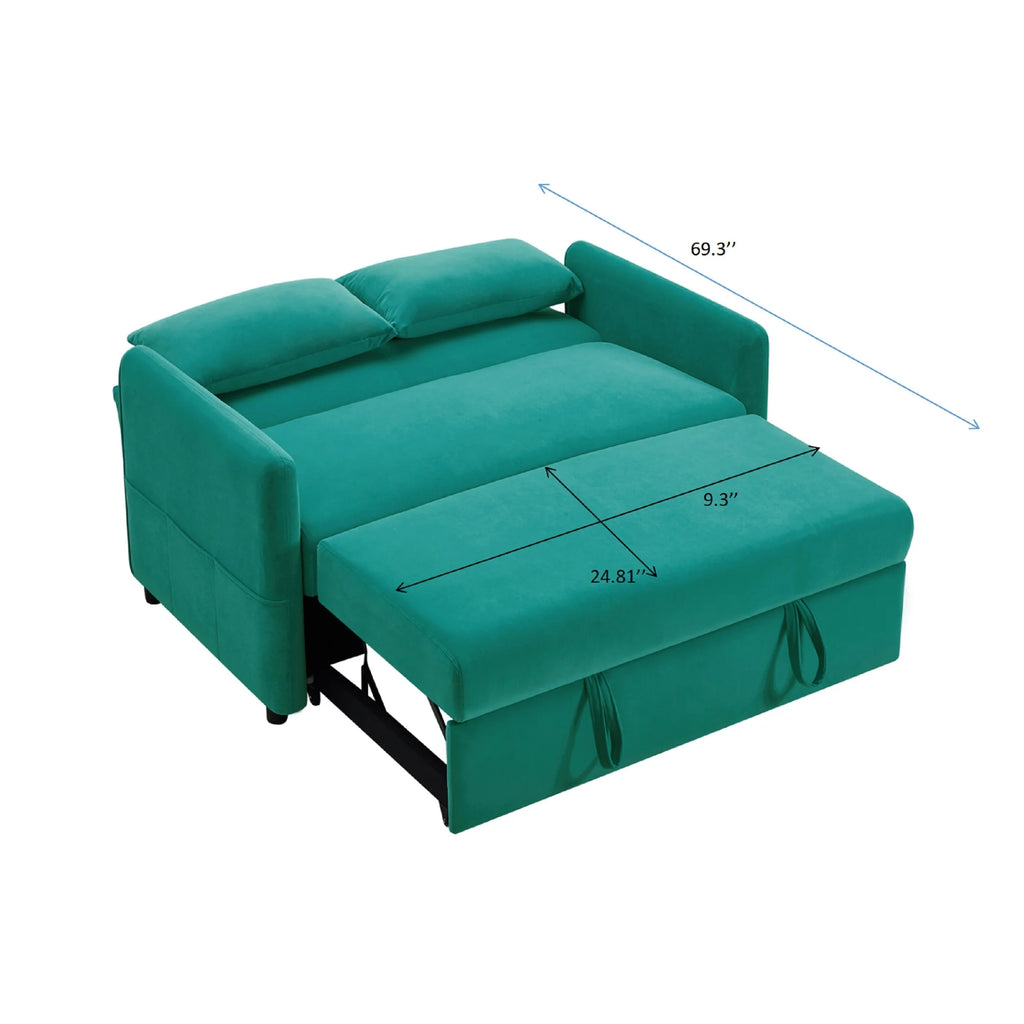 Blue Velvet Loveseat Sofa Y490
