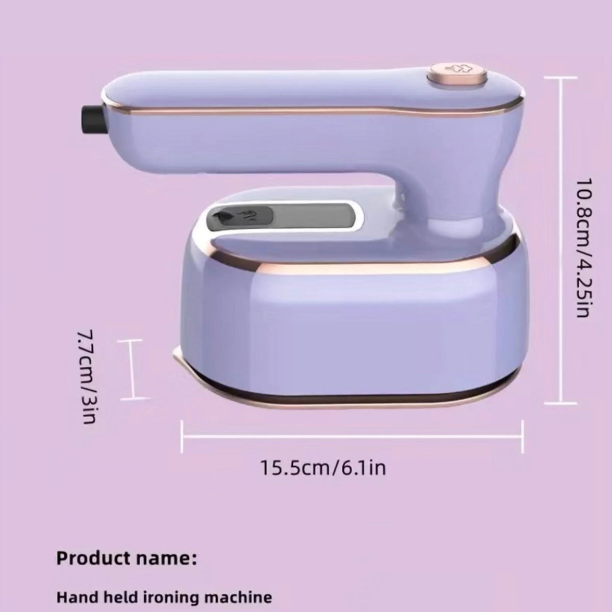 Purple Mini Handheld Travel Steamer Iron for Clothes S777496