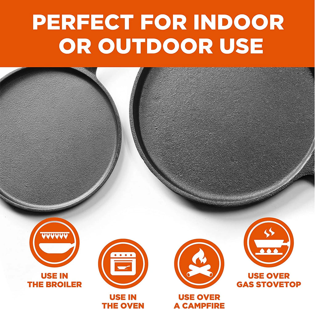 3-Piece Cast Iron Griddle Pan Set X6313