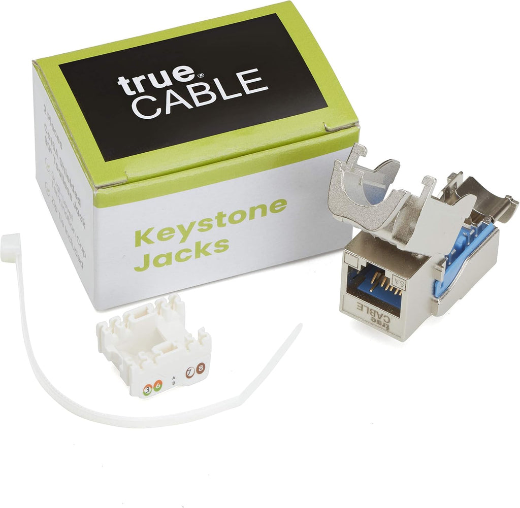 12 Pack Shielded Cat6A Toolless Keystone Jack Y811244