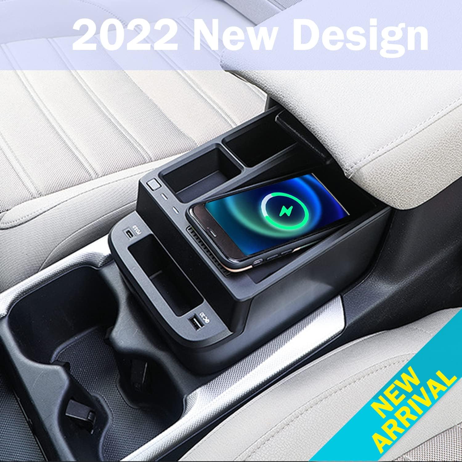 Center Console Organizer with Wireless Charger R4259
