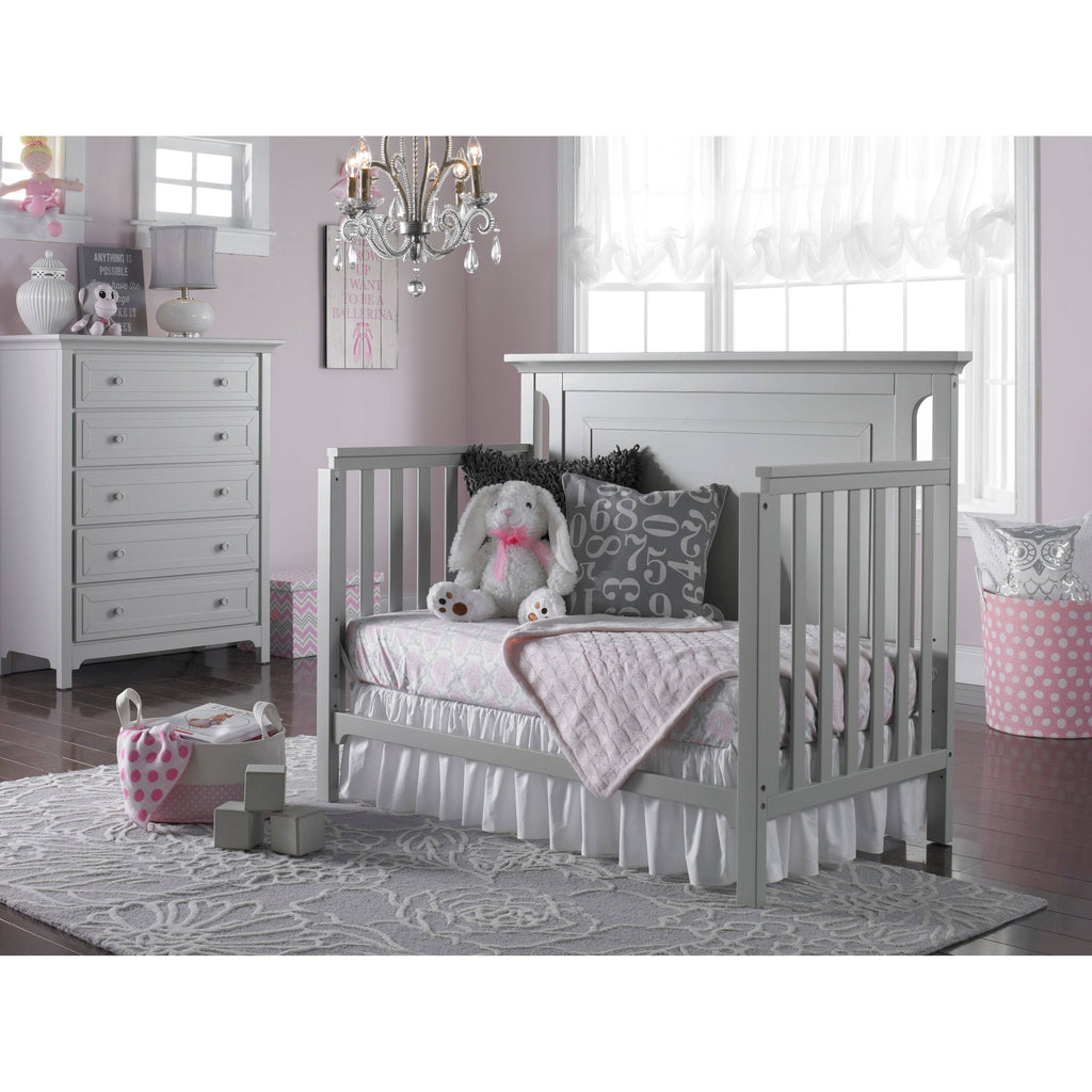 4-in-1 Convertible Crib, Misty Grey U9352